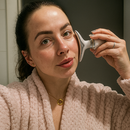 Уред за масажа на лице во 7 бои